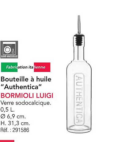 Bouteille à huile "Authentica" BORMIOLI LUIGI