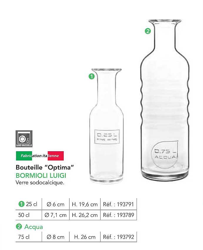 Bouteille "Optima" BORMIOLI LUIGI