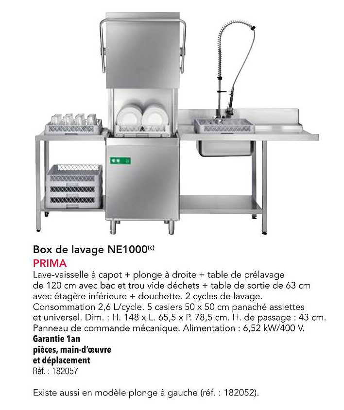 Box de lavage NE1000(c) PRIMA