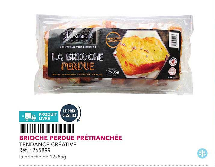 BRIOCHE PERDUE PRÉTRANCHÉE