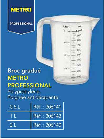 Broc gradué METRO PROFESSIONAL