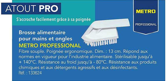 Brosse alimentaire pour mains et ongles METRO PROFESSIONAL
