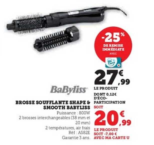 BROSSE SOUFFLANTE SHAPE & SMOOTH BABYLISS