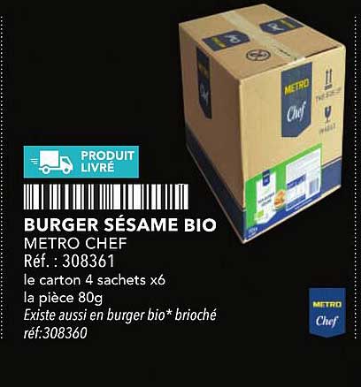 BURGER SÉSAME BIO
