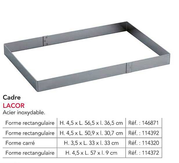 Cadre LACOR - Acier inoxydable