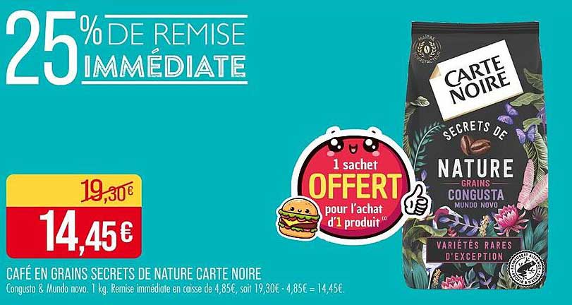 Café en grains Secrets de Nature Carte Noire
