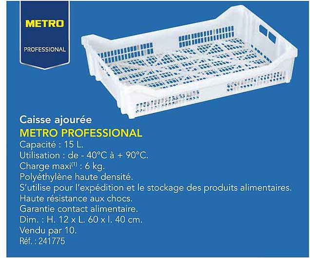 Caisse ajourée METRO PROFESSIONAL