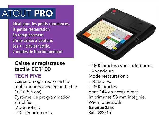 Caisse enregistreuse tactile ECR100