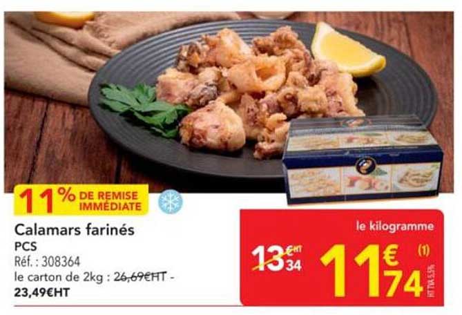 Calamars farinés