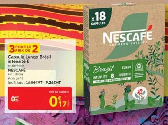 Capsule Lungo Brésil intensité 8