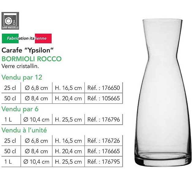 Carafe "Ypsilon" BORMIOLI ROCCO