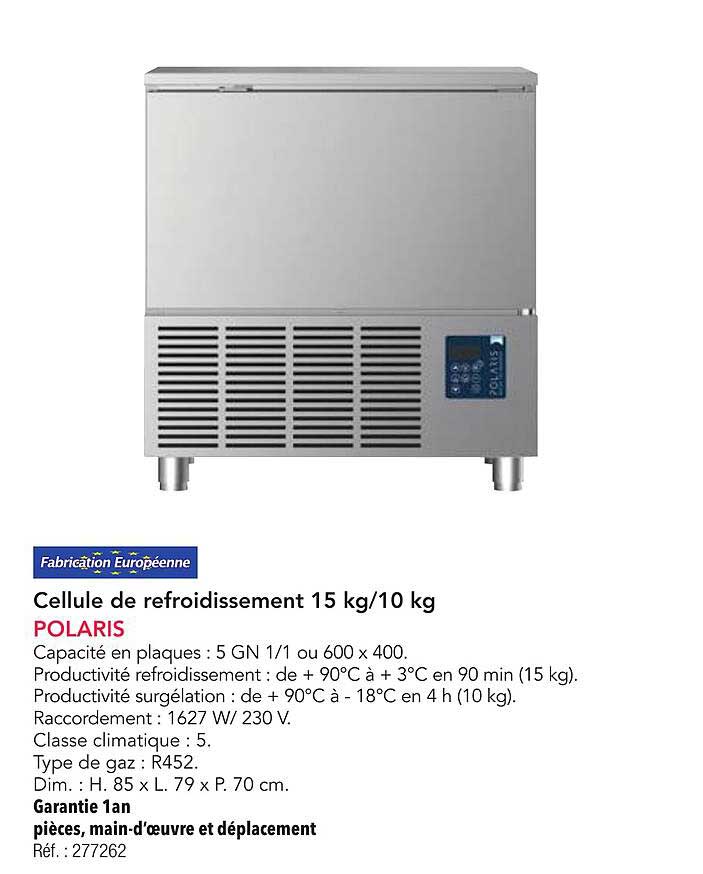 Cellule de refroidissement 15 kg/10 kg POLARIS
