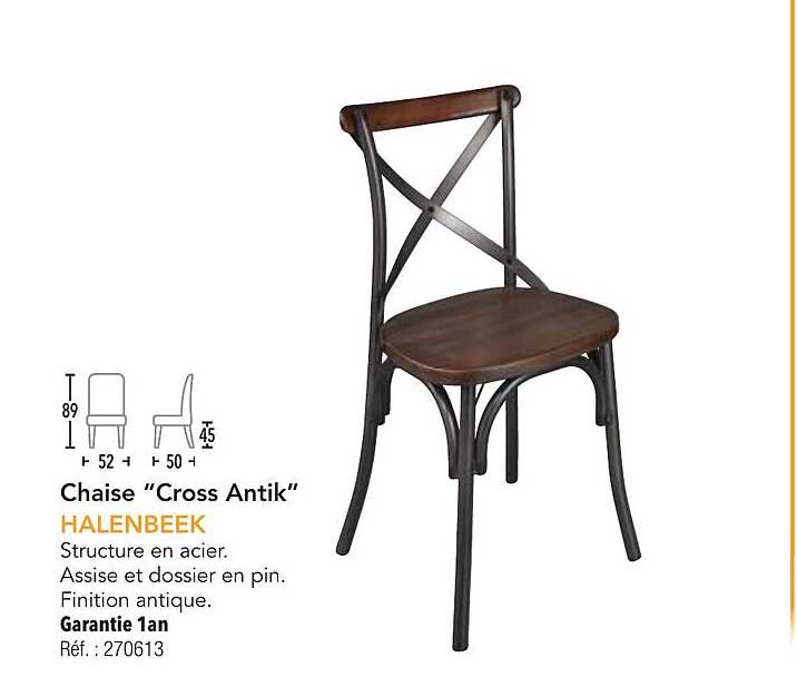 Chaise "Cross Antik" HALENBEEK
