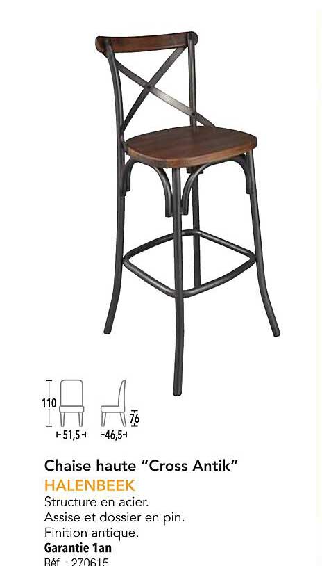Chaise haute "Cross Antik"