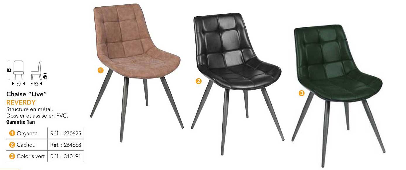 Chaise "Live" REVERDY