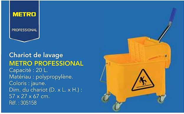 Chariot de lavage METRO PROFESSIONAL