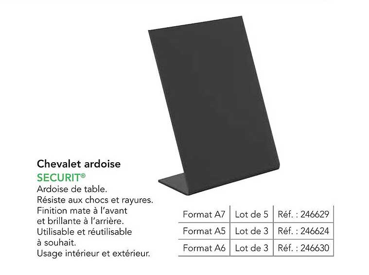 Chevalet ardoise SECURIT®
