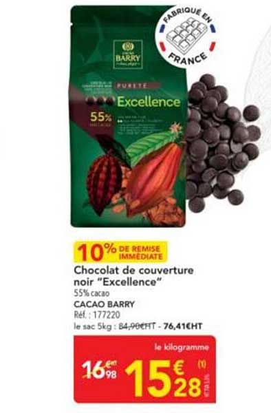 Chocolat de couverture noir “Excellence”
