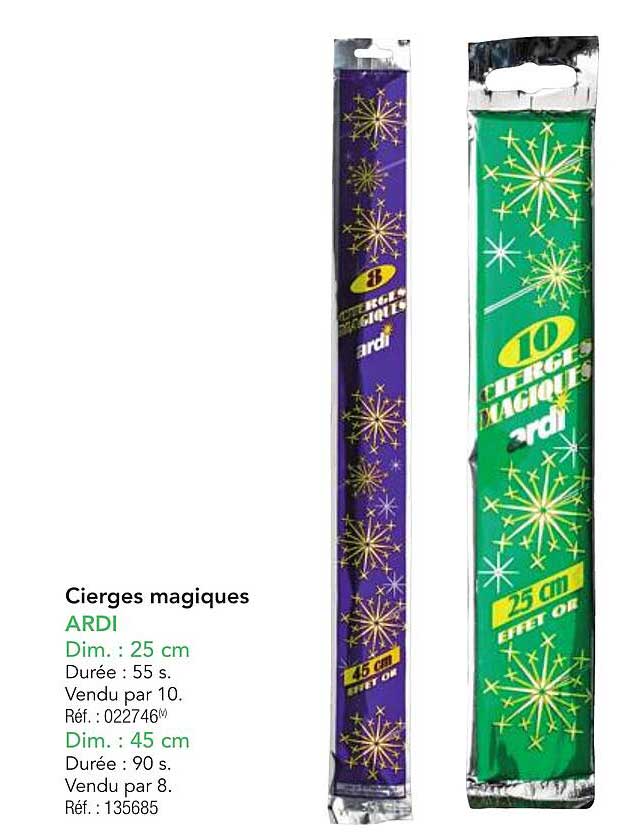 Cierges magiques ARDI