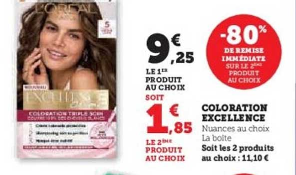 COLORATION EXCELLENCE Nuances au choix La boîte