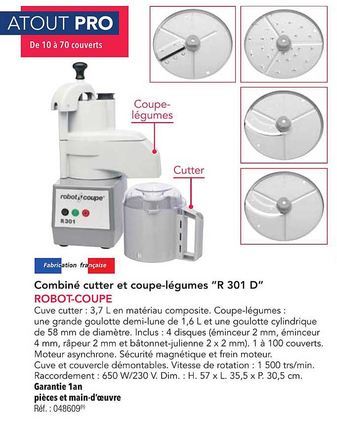 Combiné cutter et coupe-légumes “R 301 D”
