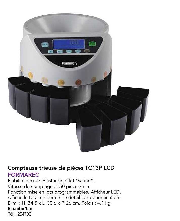 Compteuse trieuse de pièces TC13P LCD