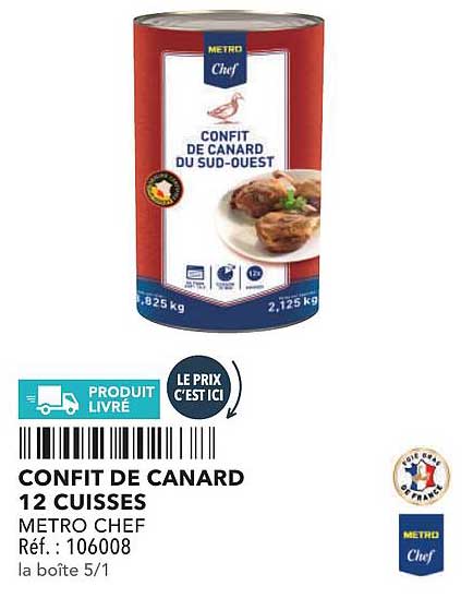 CONFIT DE CANARD 12 CUISSES