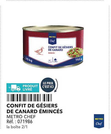 CONFIT DE GÉSIERS DE CANARD ÉMINCÉS