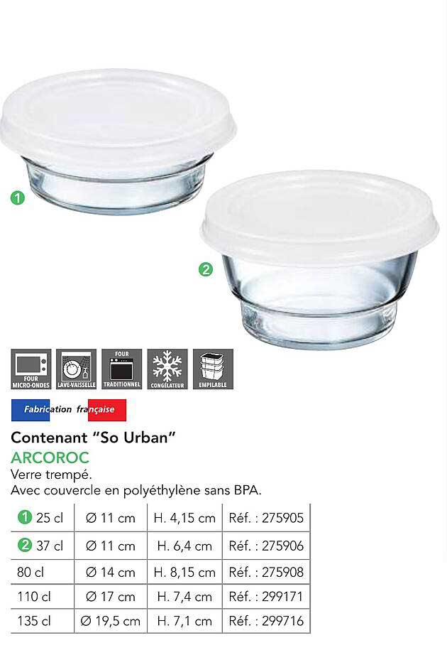 Contenant "So Urban" ARCOROC