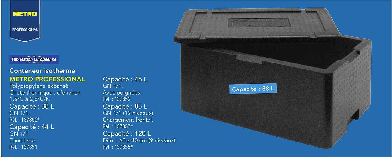 Conteneur isotherme METRO PROFESSIONAL