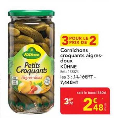 Cornichons croustillants aigres-doux KÜHNE