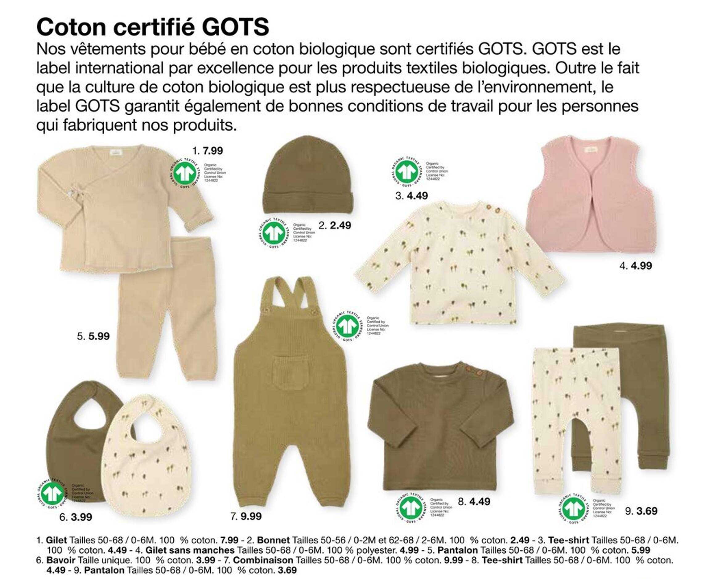 Coton certifié GOTS