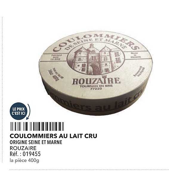 COULOMMIERS AU LAIT CRU
