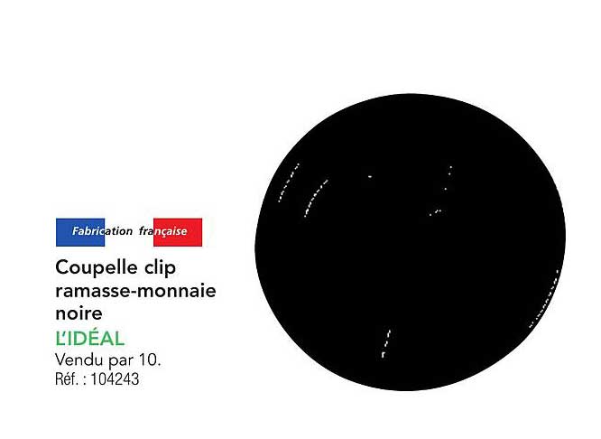 Coupelle clip ramasse-monnaie noire