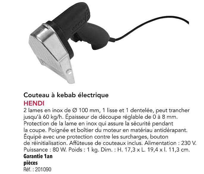 Couteau à kebab électrique HENDI