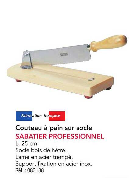 Couteau à pain sur socle SABATIER PROFESSIONNEL