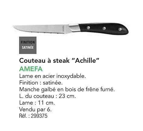 Couteau à steak "Achille"