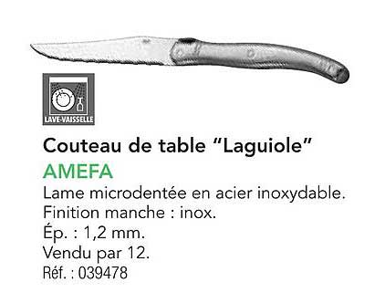Couteau de table "Laguiole"
