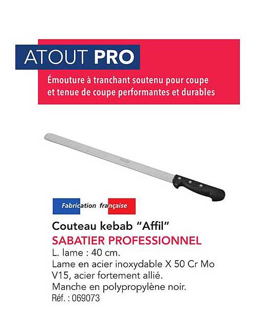 Couteau kebab "Affil" SABATIER PROFESSIONNEL