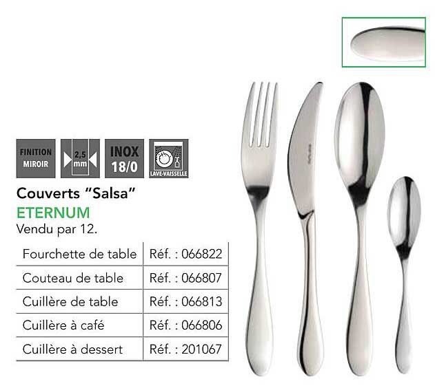 Couverts "Salsa" ETERNUM Vendus par 12