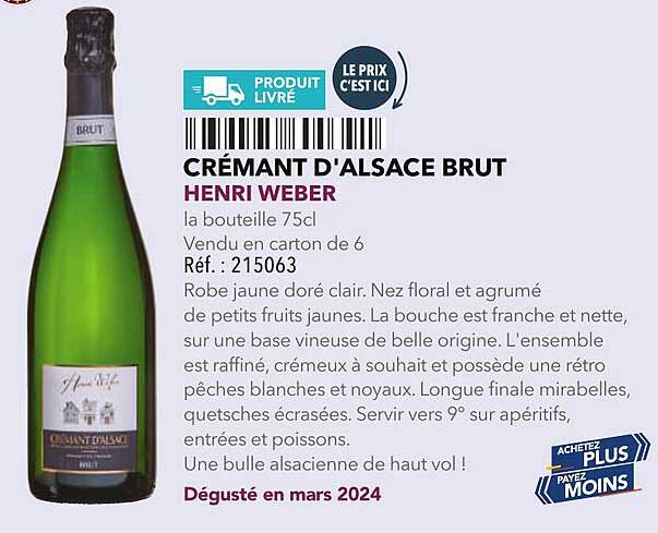 CRÉMANT D'ALSACE BRUT HENRI WEBER