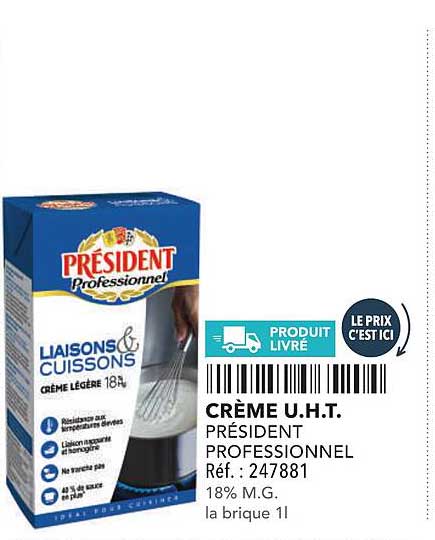 CRÈME U.H.T. PRÉSIDENT PROFESSIONNEL