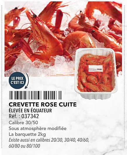 CREVETTE ROSE CUITE