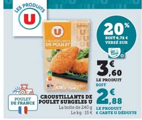Croustillants de Poulet Surgelés U