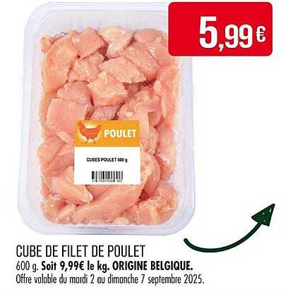 CUBE DE FILET DE POULET