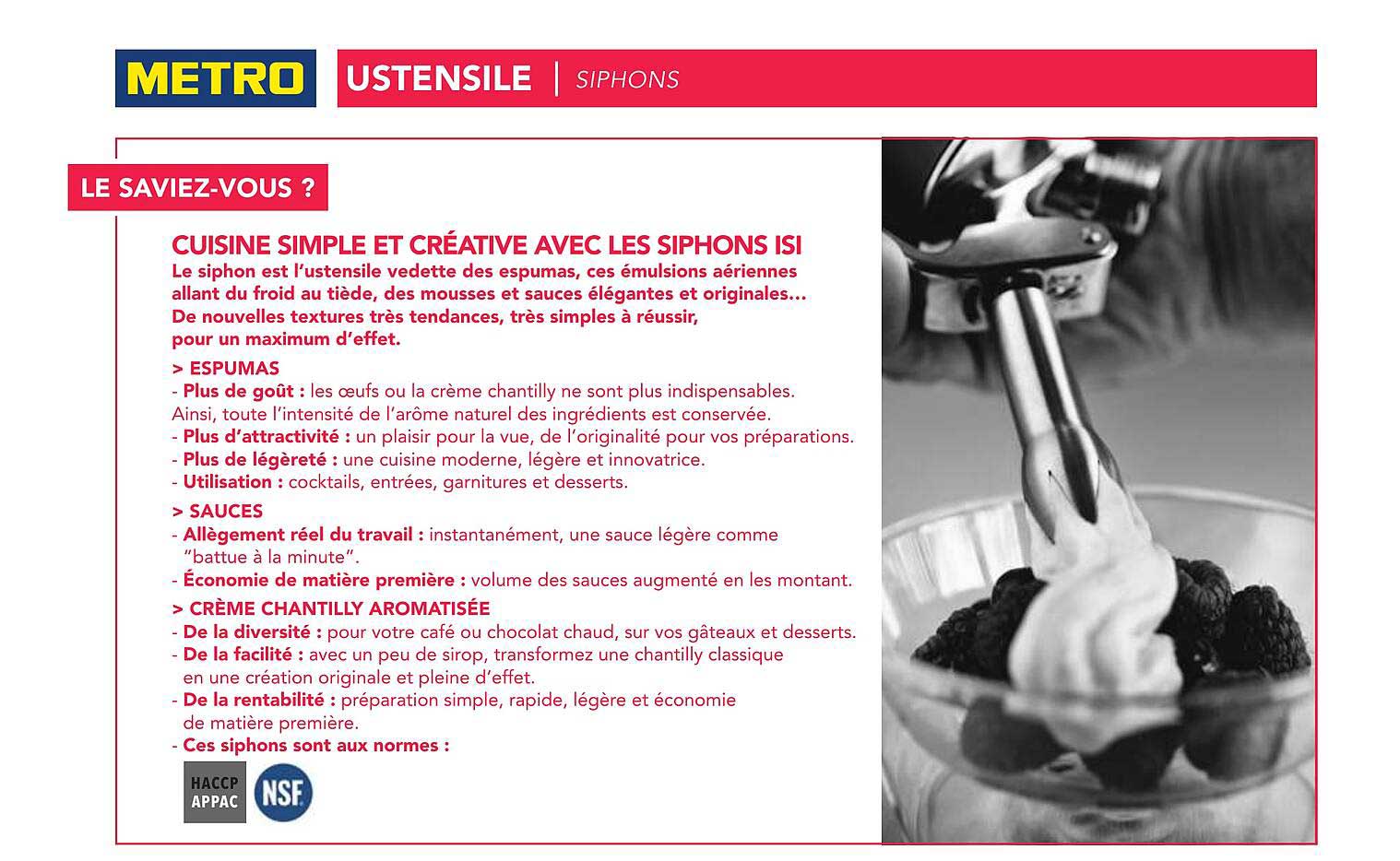 CUISINE SIMPLE ET CRÉATIVE AVEC LES SIPHONS ISI