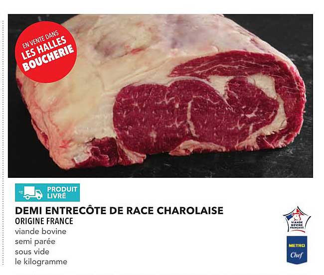 DEMI ENTRECÔTE DE RACE CHAROLAISE