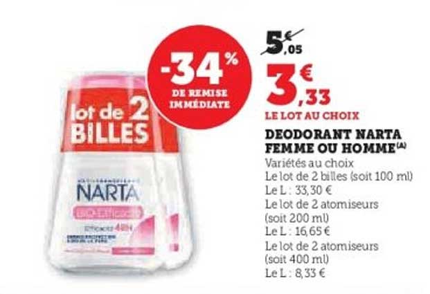DEODORANT NARTA FEMME OU HOMME
