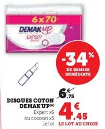 DISQUES COTON DEMAK'UP(A)