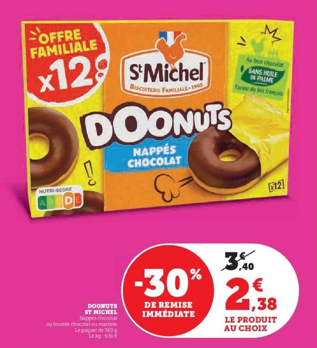 DOONUTS ST MICHEL Nappés chocolat